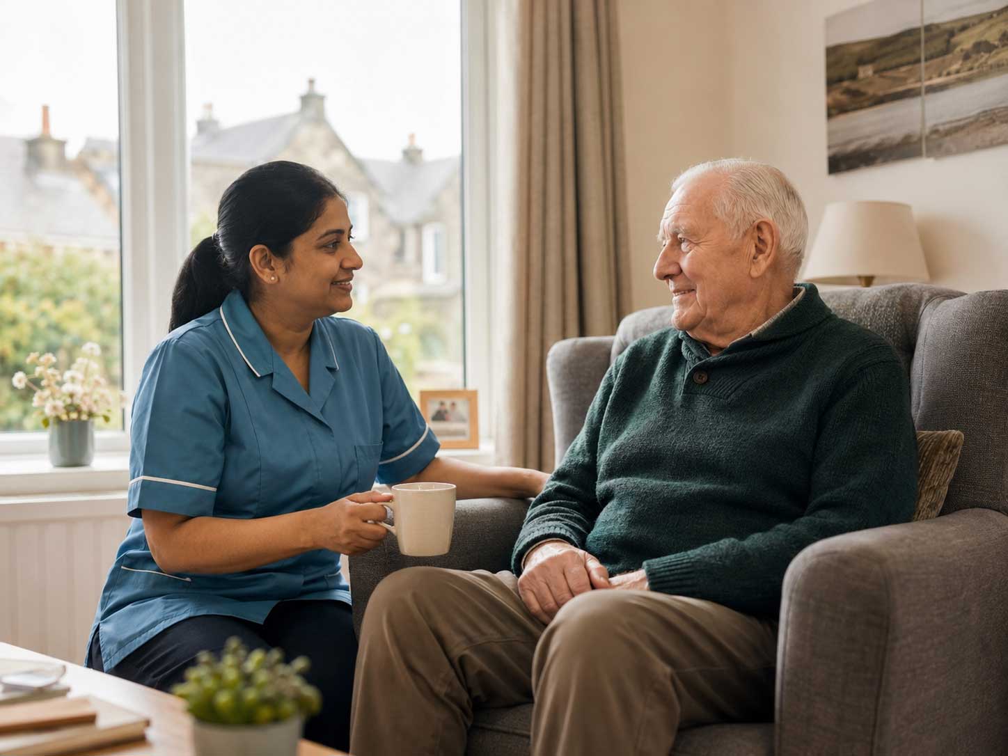Care at home support illustration